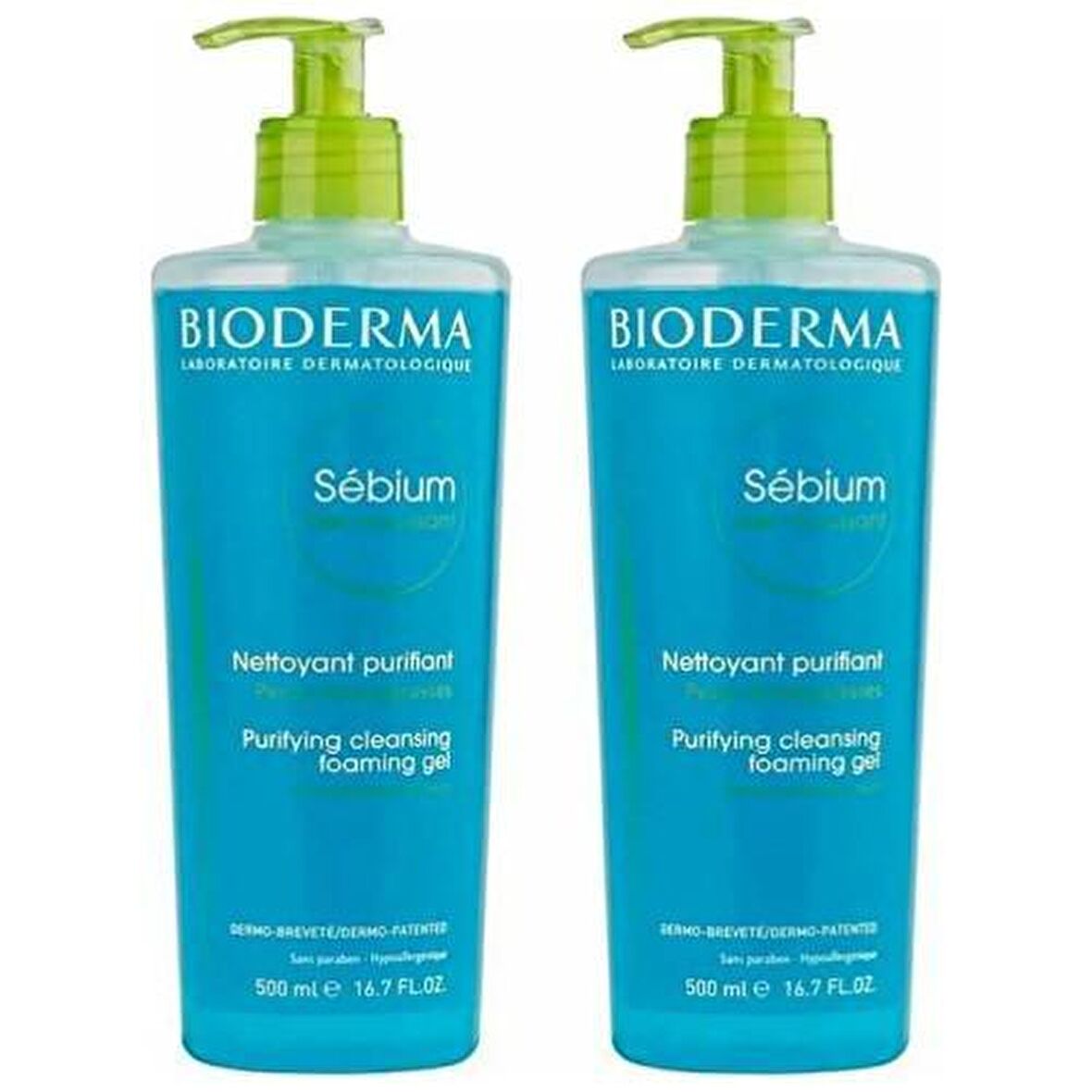Bioderma Sebium Karma ve Yağlı Cilt için Temizleyici Yüz Temizleme Jeli 2x500 ml 
