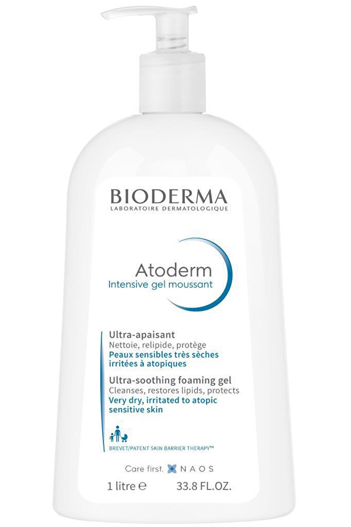 Bioderma Atoderm Intensive Foaming Gel 1000 ml Kuru ve Atopik Ciltler için Temizleyici Jel