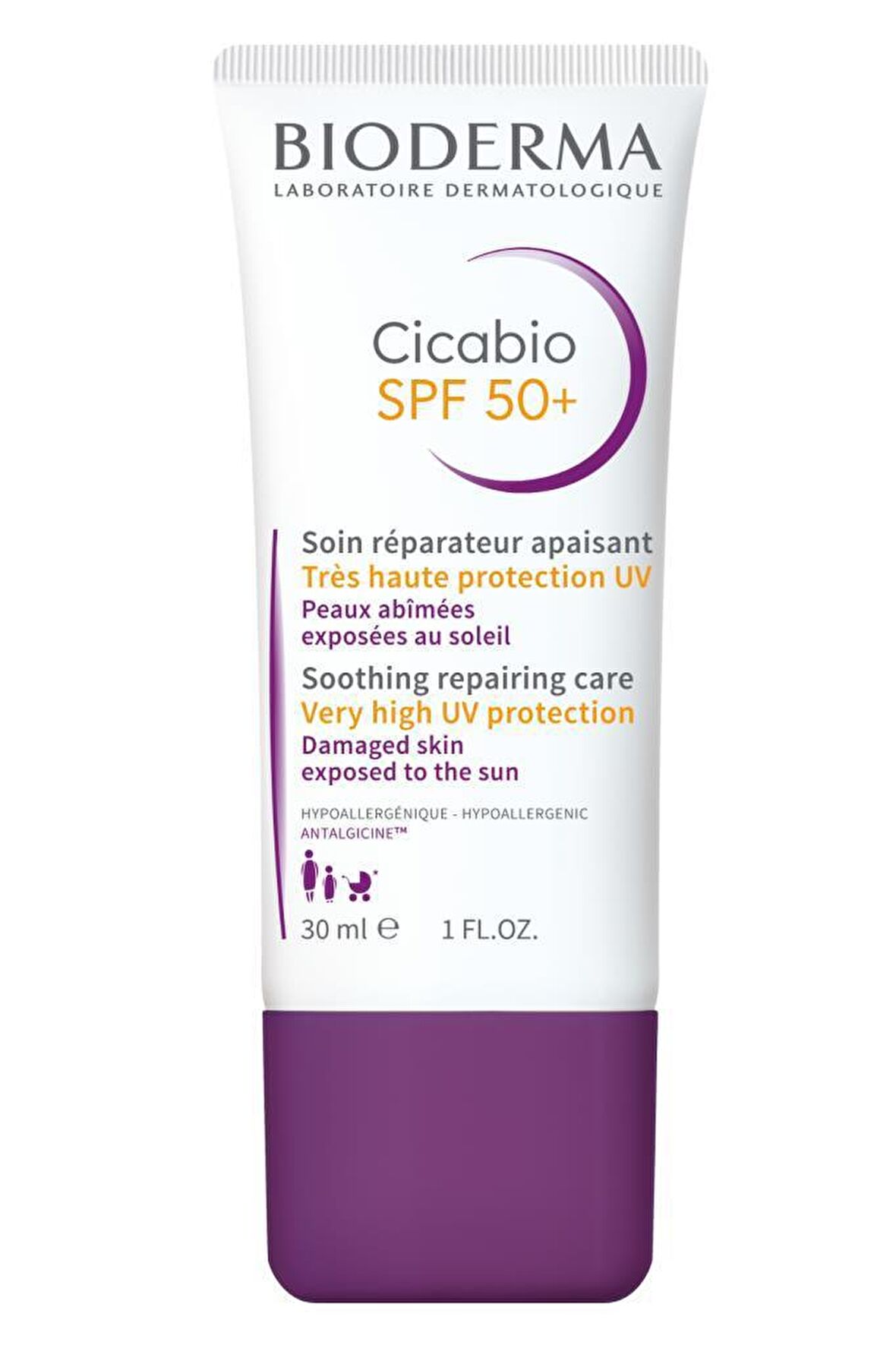 Bioderma Cicabio Hasarlı Ciltler İçin Onarıcı Parfümsüz SPF 50 Gece-Gündüz Leke Kremi  30ml 