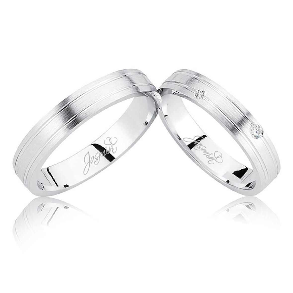 Beyaz Altın Alyans 3402-2