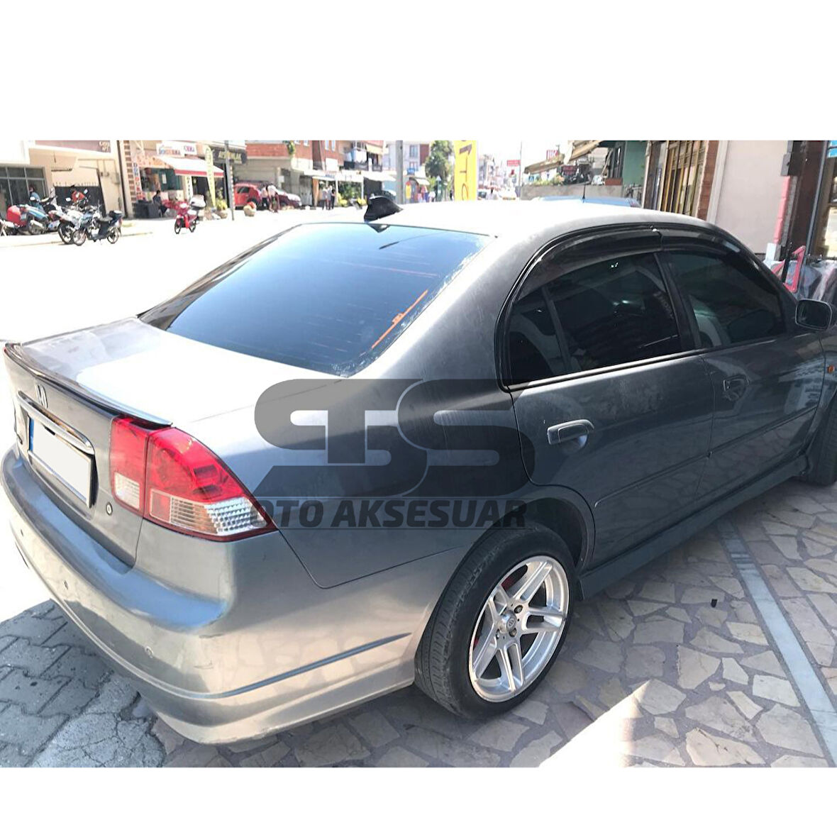 Sts Oto Aksesuar Honda Vtec 2001-2005 Bagaj Üstü Slim Spoiler Parlak Siyah