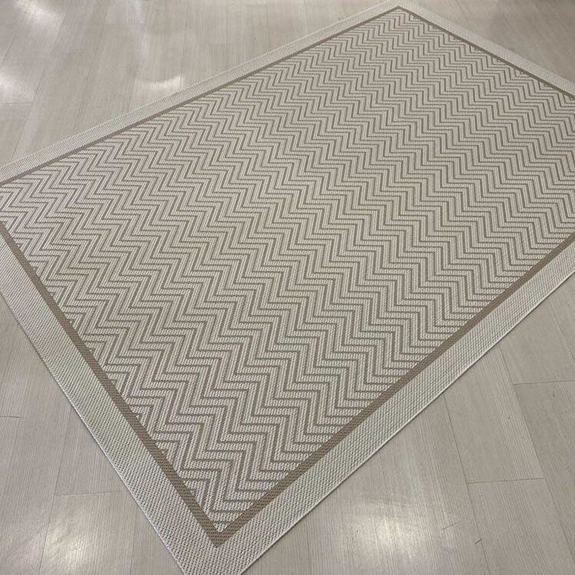 Halıcı Mustafa Jüt Sisal Halı 9717 Bej Beyaz Serisi Salon Oturma Yatak Odası Halısı