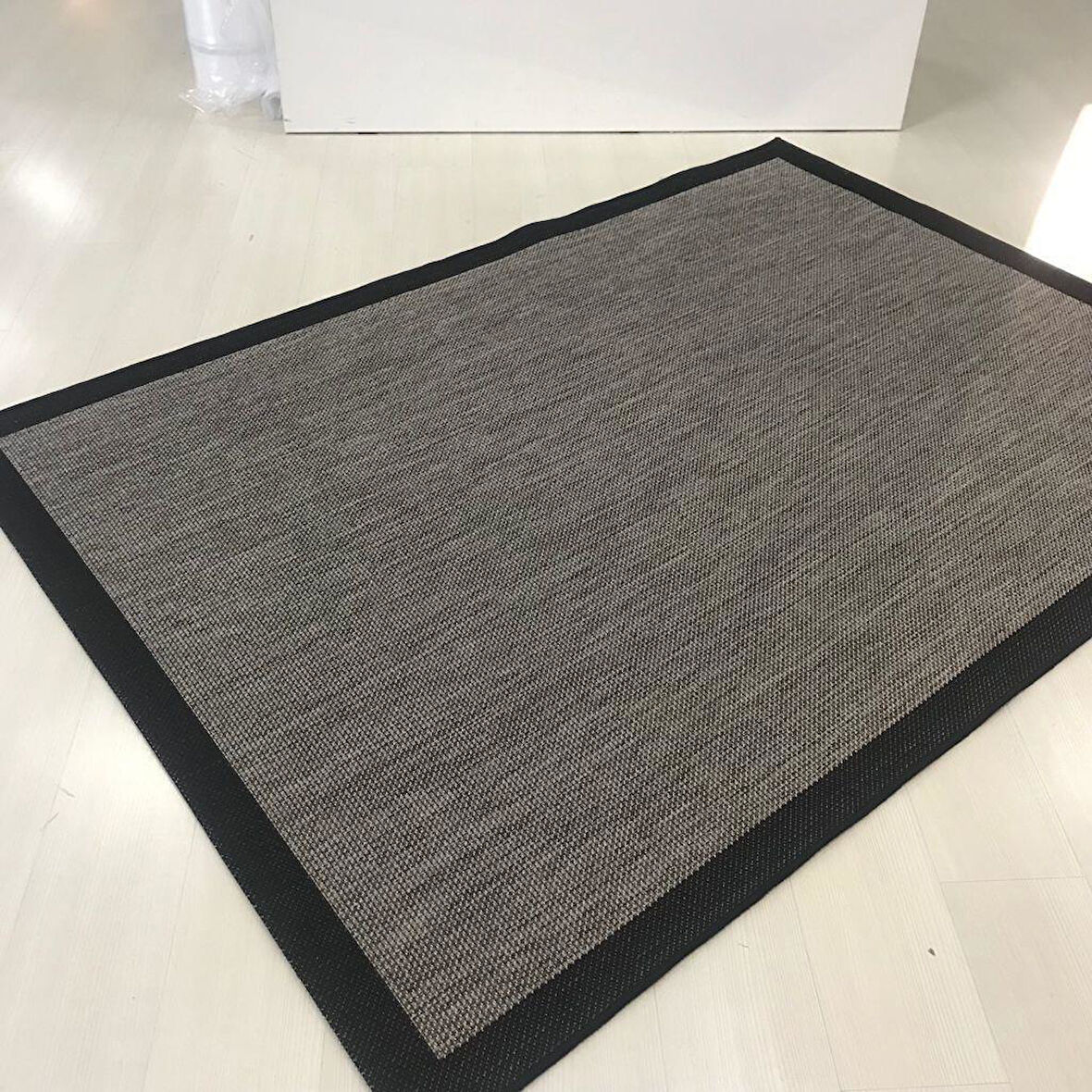 Halıcı Mustafa Jüt Sisal Halı 9715 Vizon Siyah Serisi Salon Oturma Yatak Odası Halısı