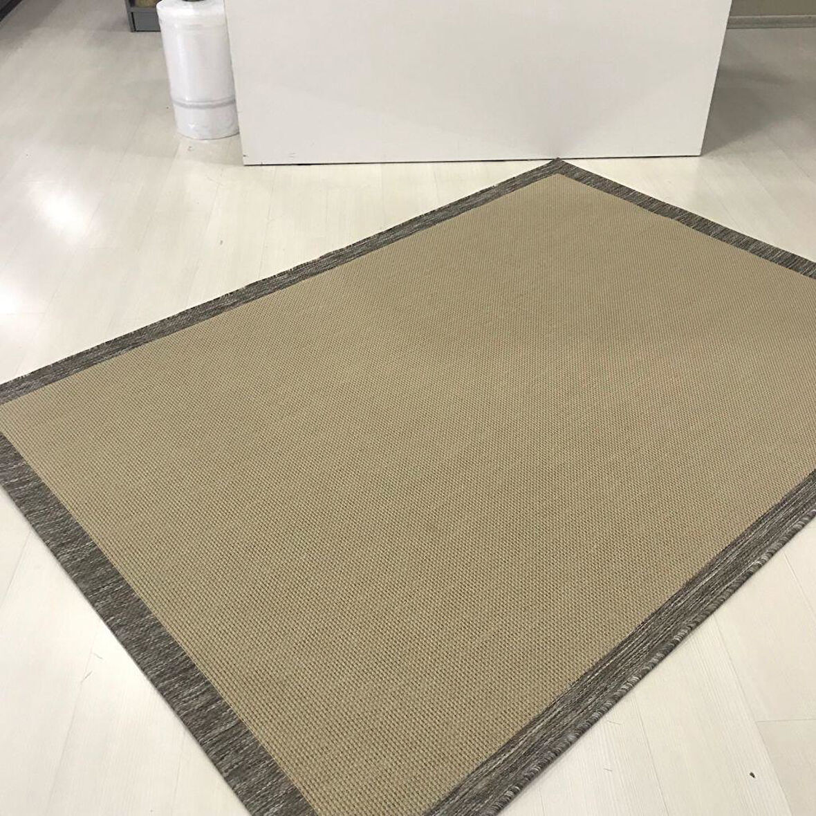 Halıcı Mustafa Jüt Sisal Halı 9709 Bej Kahve Serisi Salon Oturma Yatak Odası Halısı