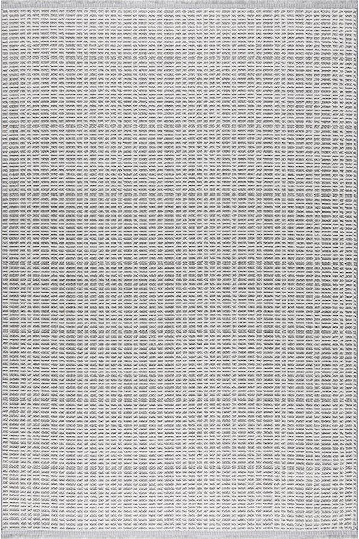 Pastel Halı Loop 415A Gri Beyaz Serisi Salon Oturma Yatak Odası Halısı