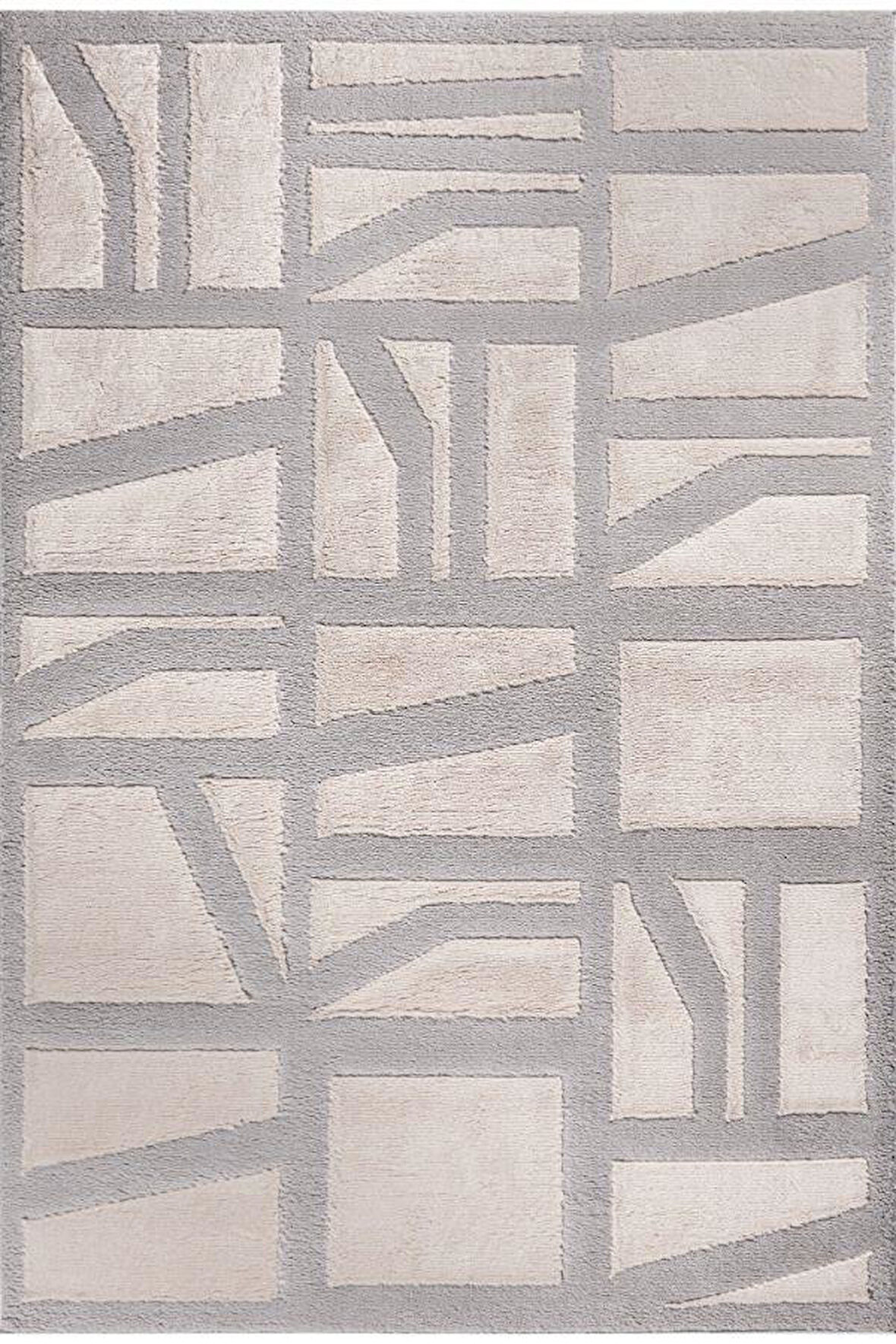 Pastel Halı Cozy C3936A Krem Gri Serisi Salon Oturma Yatak Odası Halısı