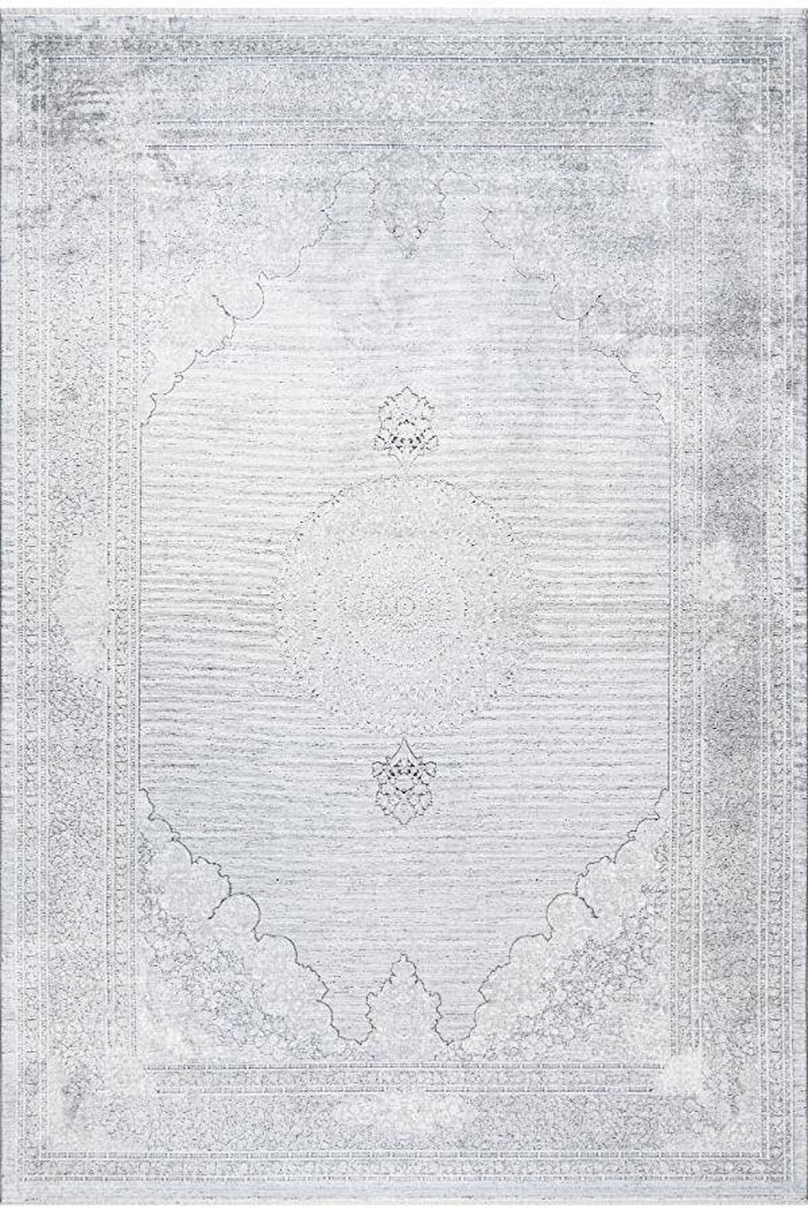 Pastel Halı Rönesans 7573597 Gri Viskon Akrilik Salon Oturma Yatak Odası Halısı