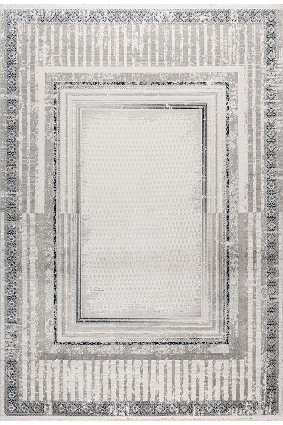 Pastel Halı Kratos 75972-30 Gri Akrilik Salon Oturma Yatak Odası Halısı