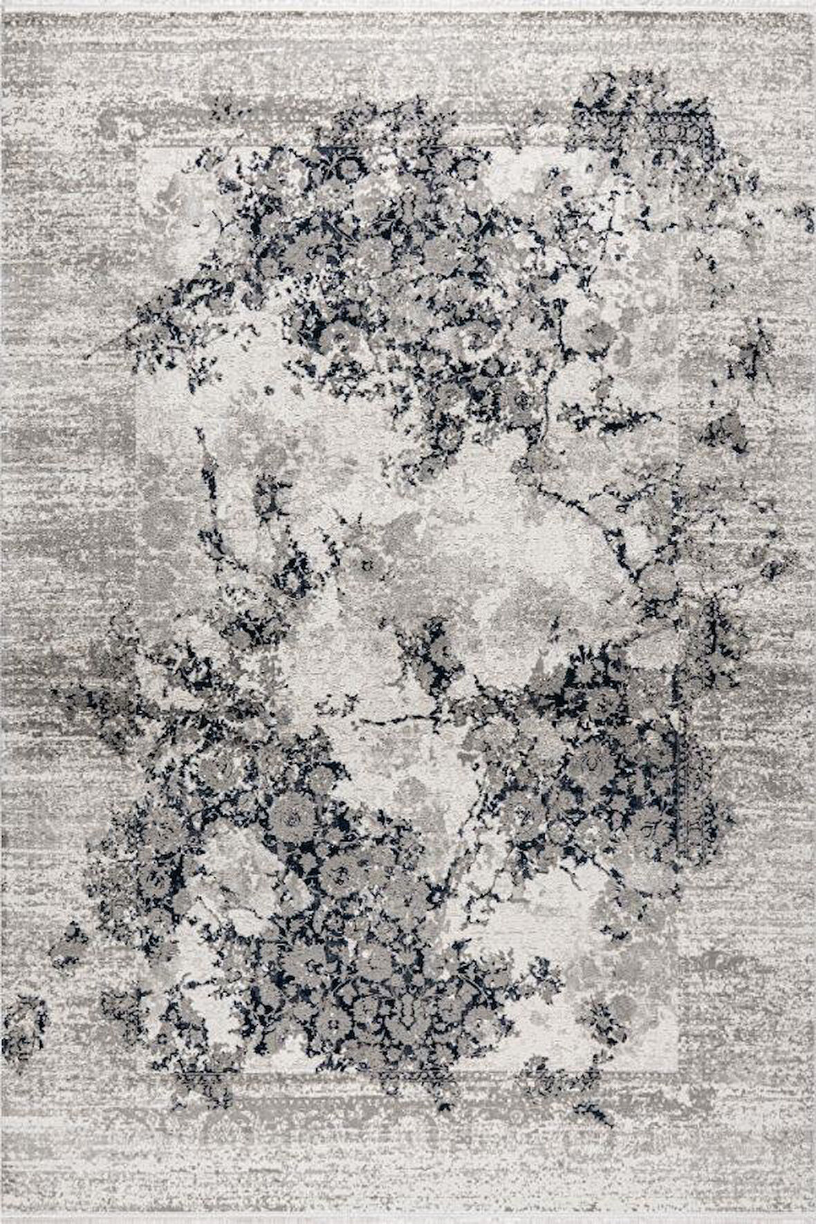 Pastel Halı Kratos 75974-30 Gri Akrilik Salon Oturma Yatak Odası Halısı