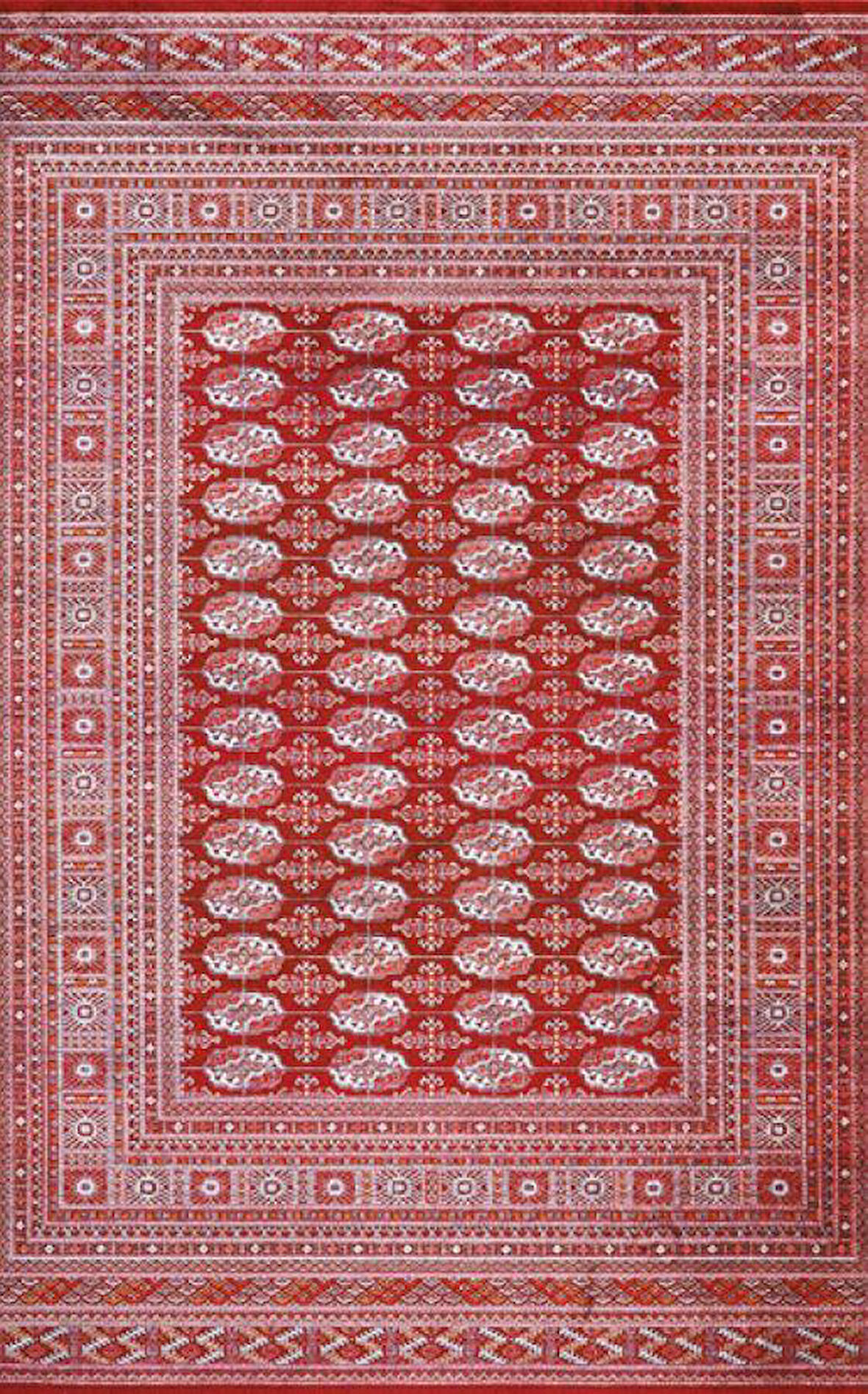 Gabardin Halı 7/24 Serisi 235 Bordo Salon Oturma Yatak Odası Halısı