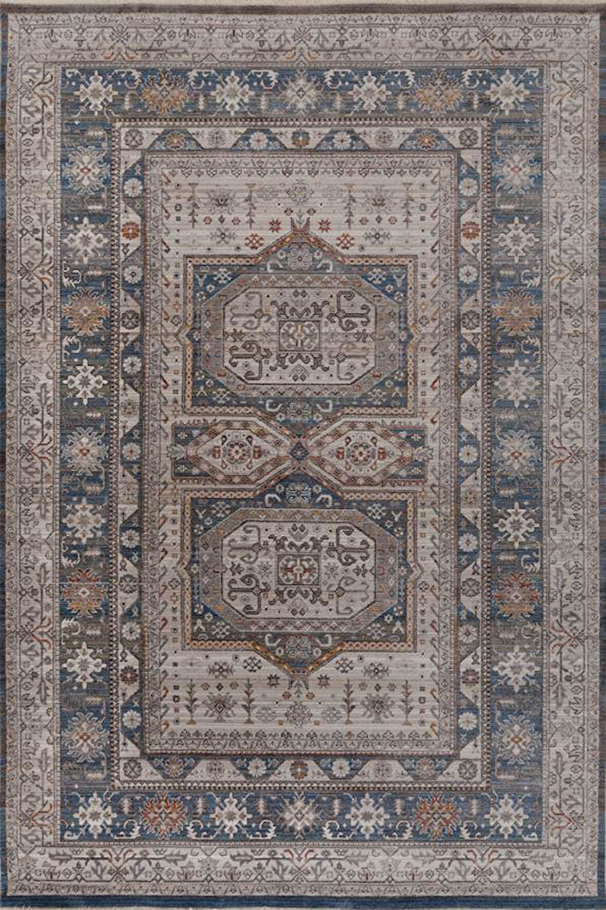 Gabardin Halı 7/24 Serisi 1481 Mavi Salon Oturma Yatak Odası Halısı