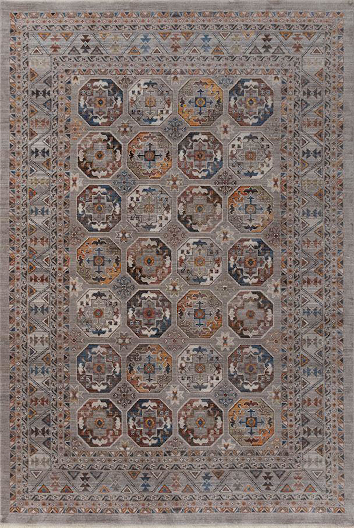 Gabardin Halı 7/24 Serisi 1569 Gri Salon Oturma Yatak Odası Halısı