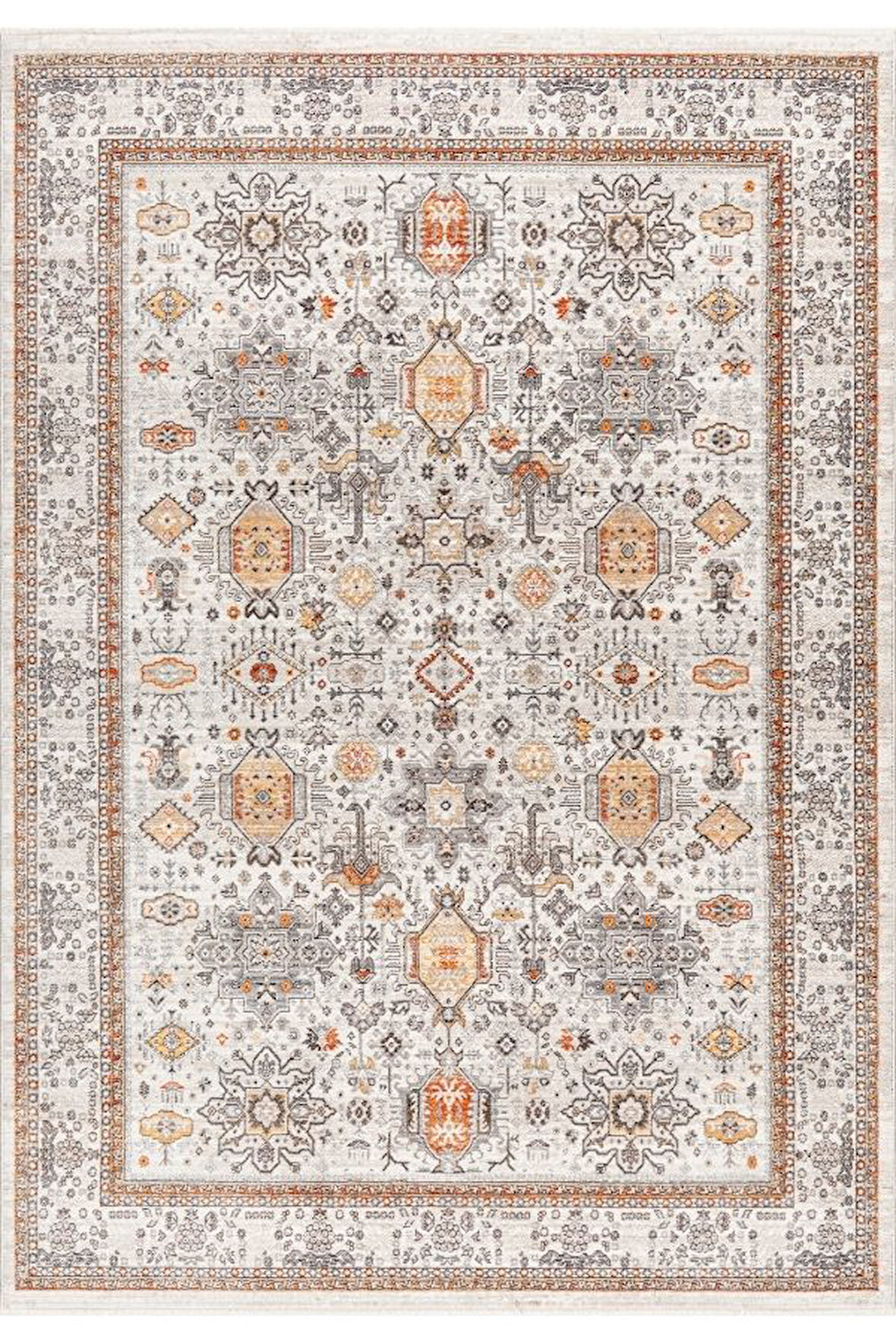 Pastel Halı Discovery 1490A Kemik Sarı Salon Oturma Yatak Odası Halısı