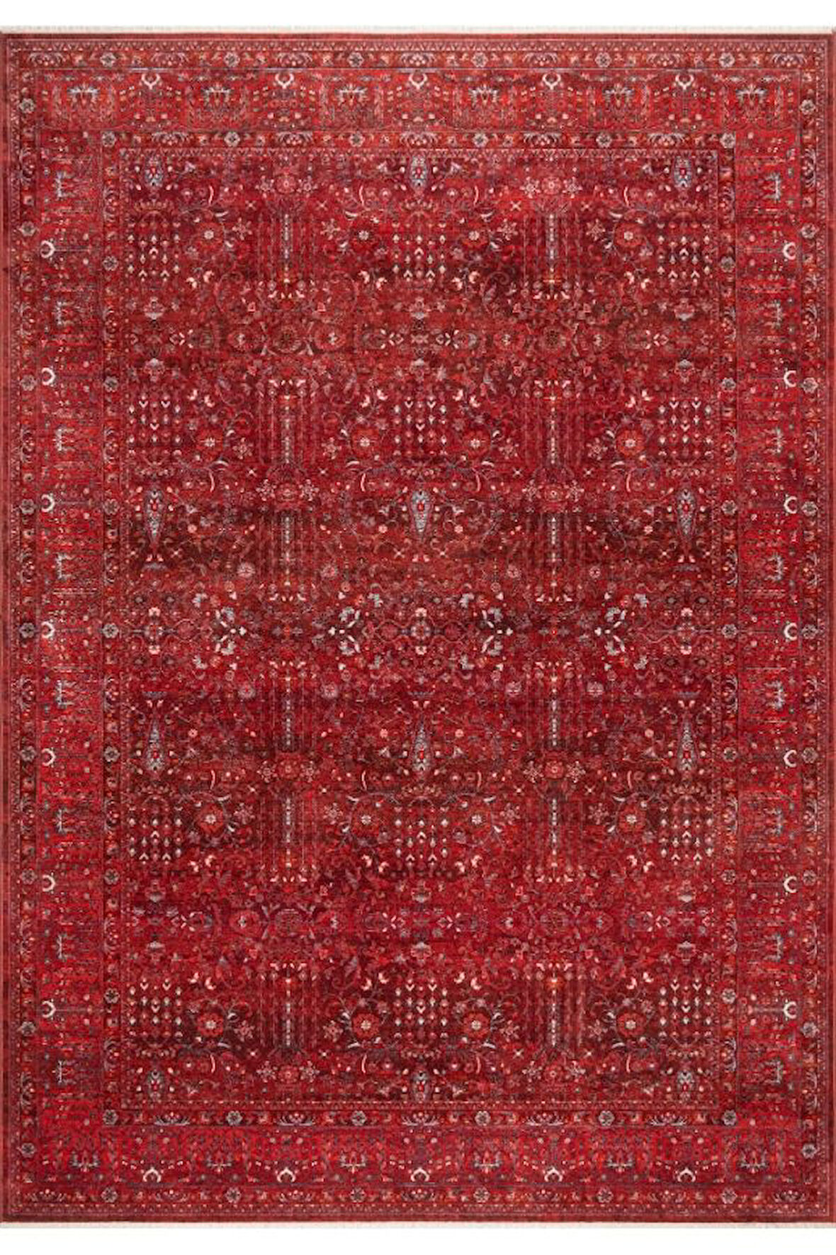 Pastel Halı Discovery 1393A Kırmızı Salon Oturma Yatak Odası Halısı