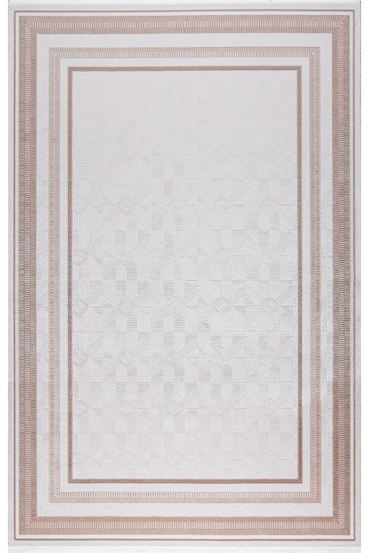 Pastel Halı Keops D168B Krem Vizon Akrilik Salon Oturma Yatak Odası Halısı