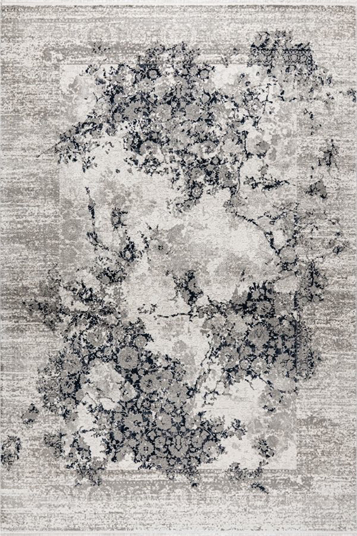 Pastel Halı Kratos 75974-30 Gri Akrilik Salon Oturma Yatak Odası Halısı