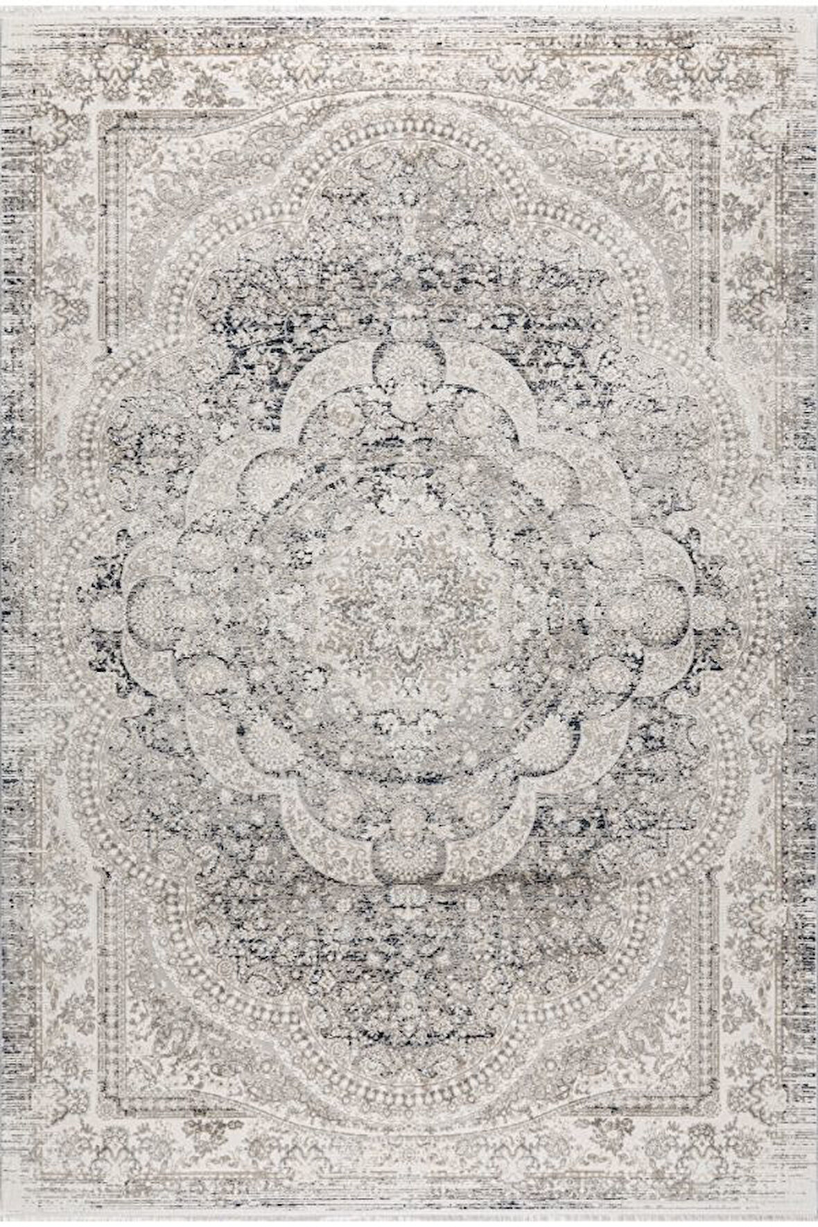 Pastel Halı Kratos 75965-30 Bej Gri Akrilik Salon Oturma Yatak Odası Halısı