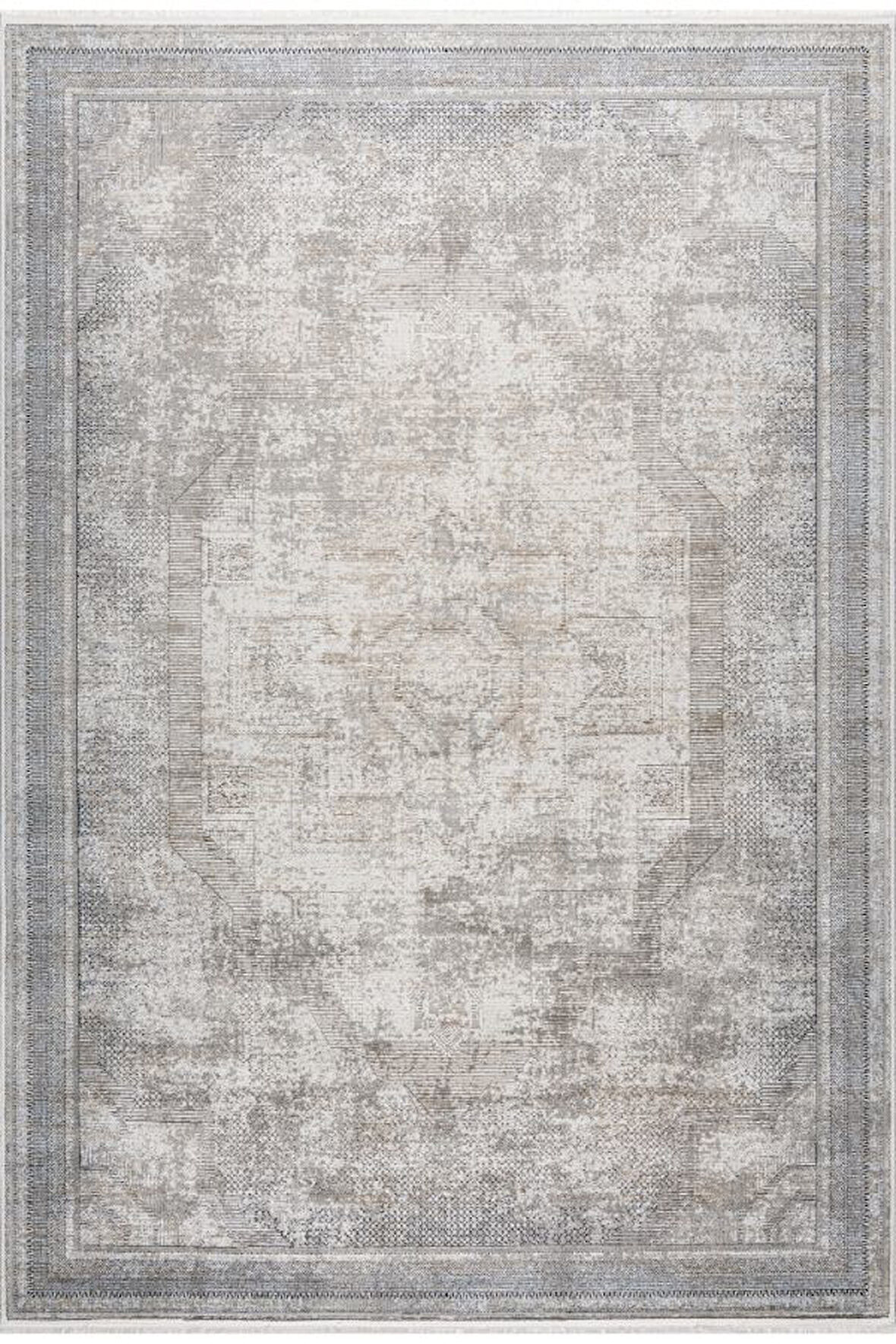 Pastel Halı Kratos 75966-30 Gri Akrilik Salon Oturma Yatak Odası Halısı