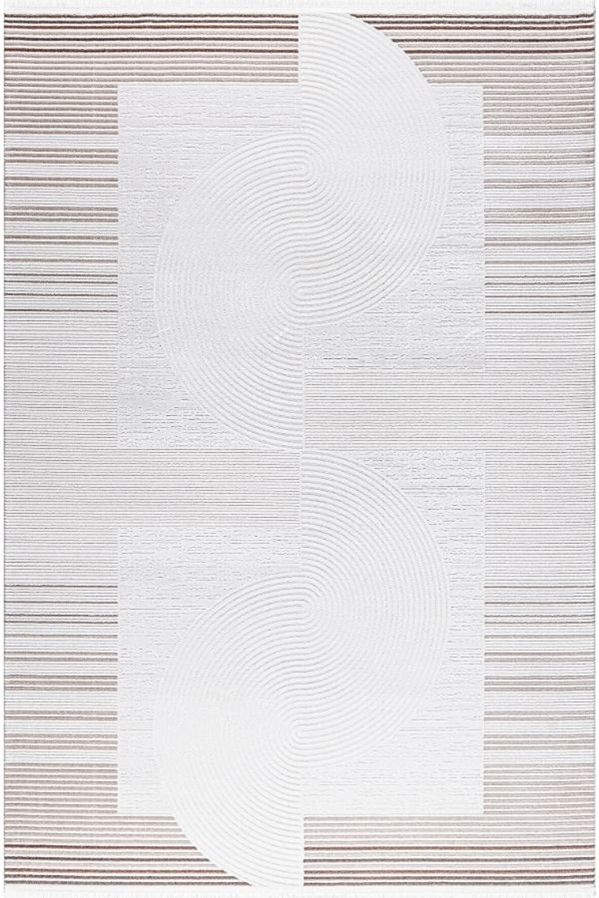 Pastel Halı Almira D145A Krem Kahve Akrilik Salon Oturma Yatak Odası Halısı