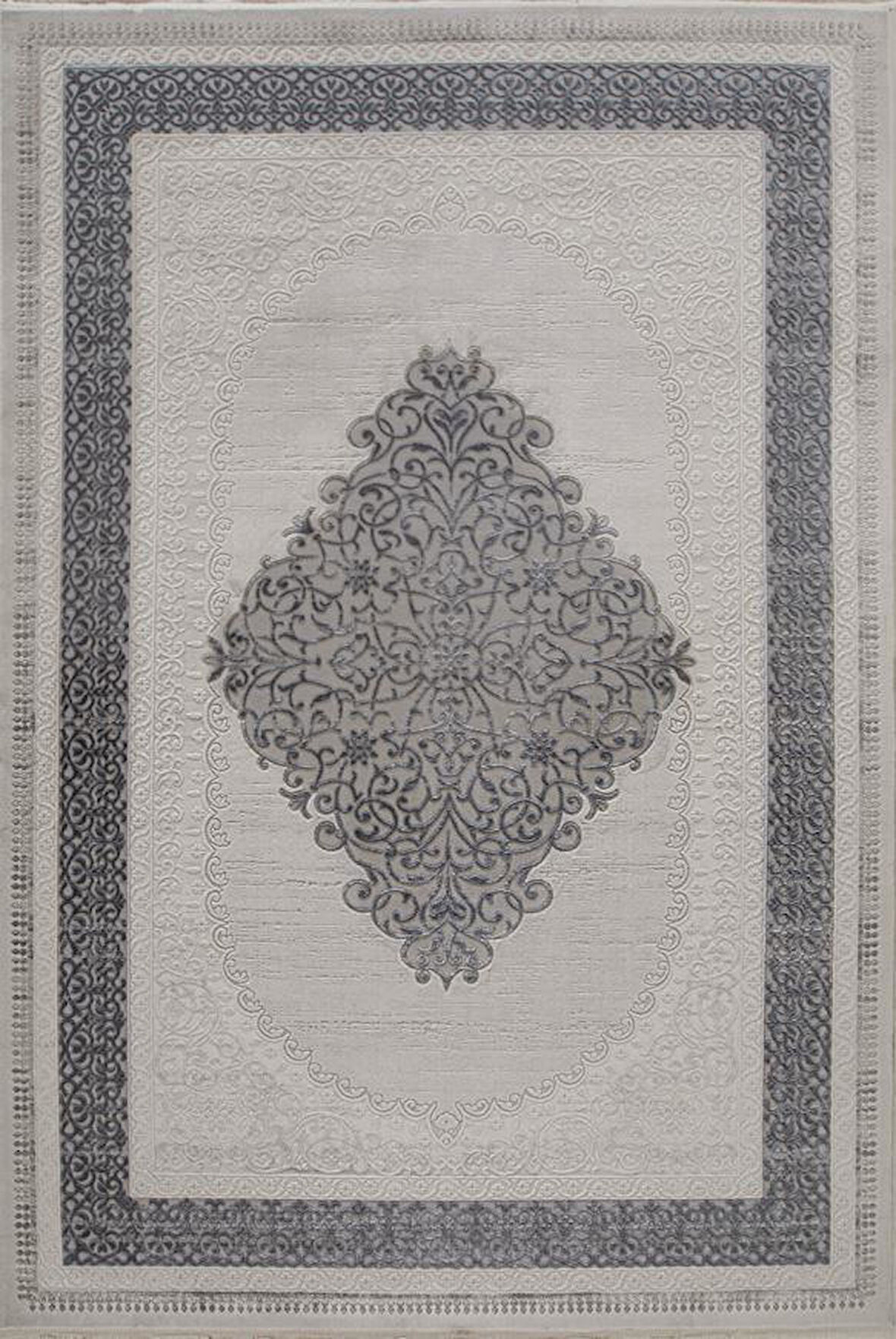 Gabardin Halı Jade 7023 Gri Serisi Triko Akrilik Salon Oturma Yatak Odası Halısı