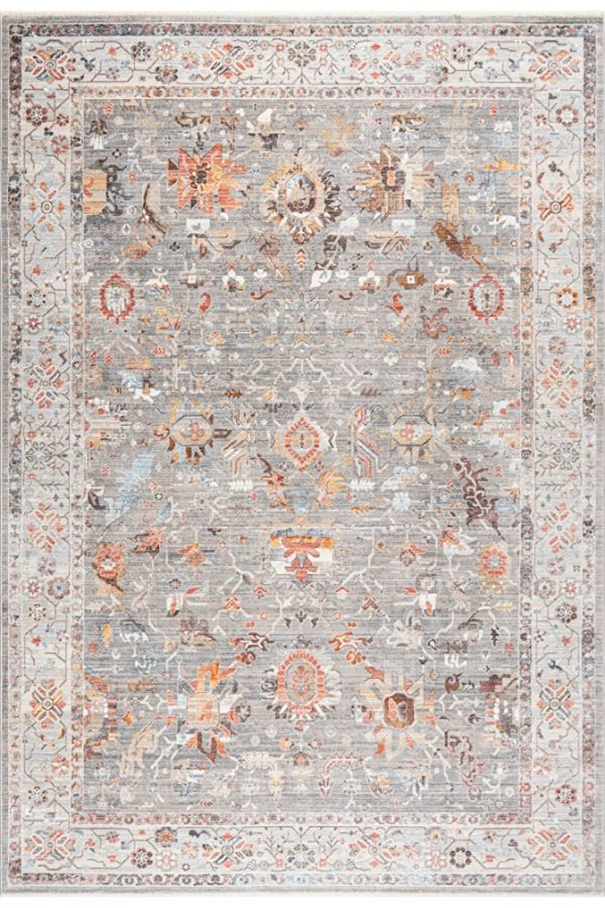 Pastel Halı Discovery 1513A Gri Pembe Salon Oturma Yatak Odası Halısı