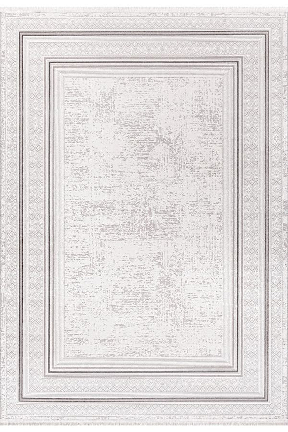 Pastel Halı Zena 404A Krem Gri Serisi Akrilik Salon Oturma Yatak Odası Halısı