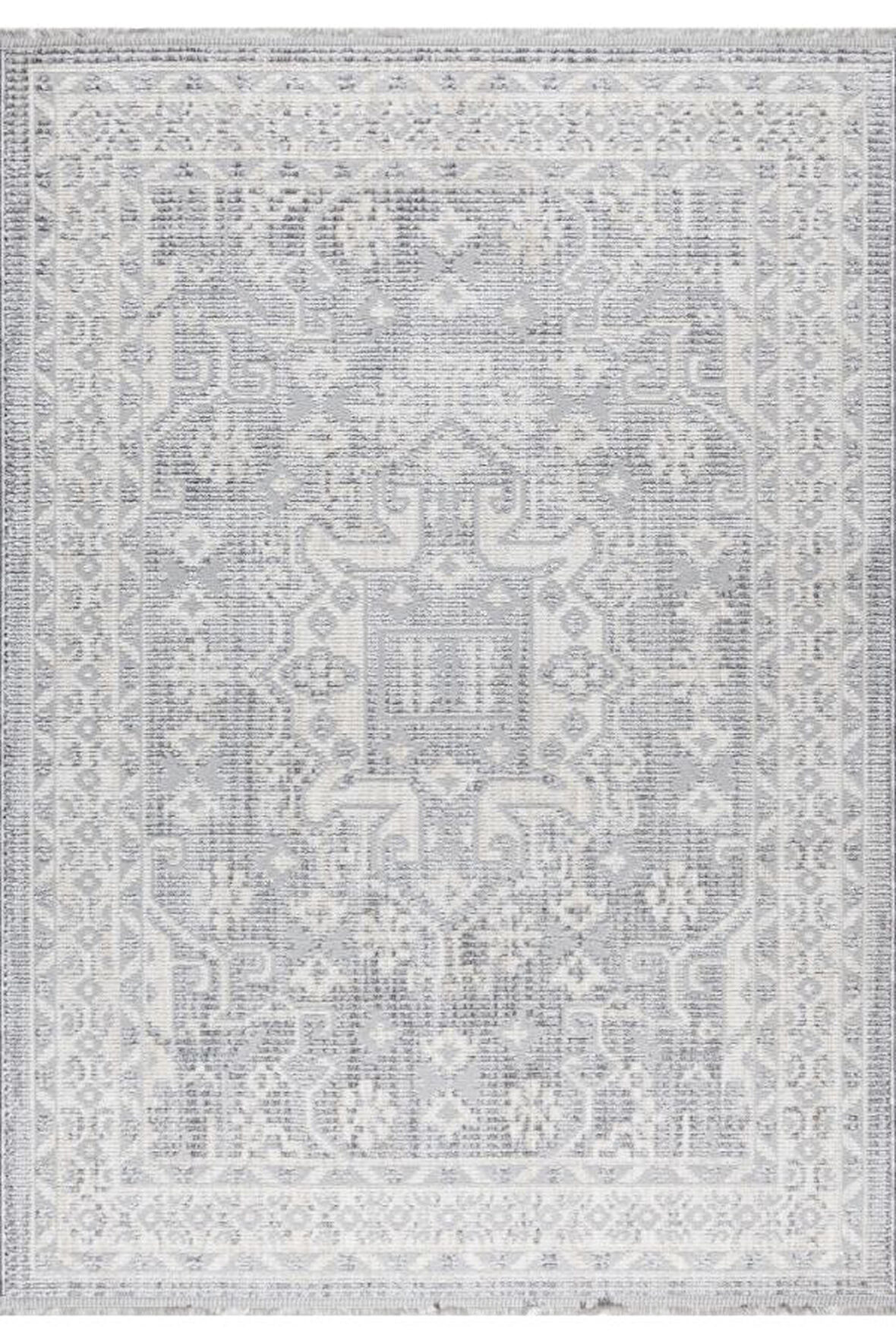 Pastel Halı Rio C3014A Gri Beyaz Serisi Salon Oturma Yatak Odası Halısı