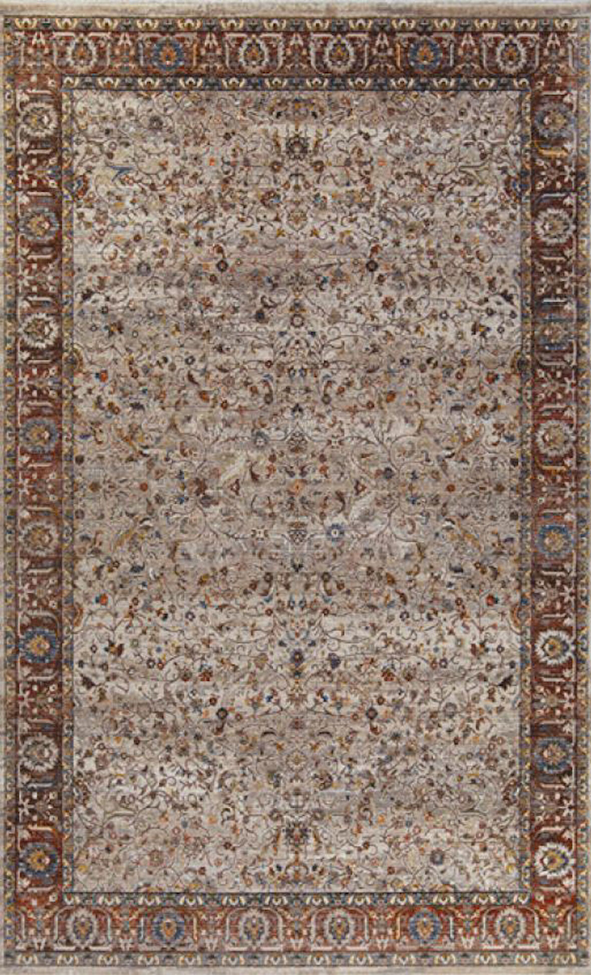 Gabardin Halı 7/24 Serisi 1247 Kemik Salon Oturma Yatak Odası Halısı