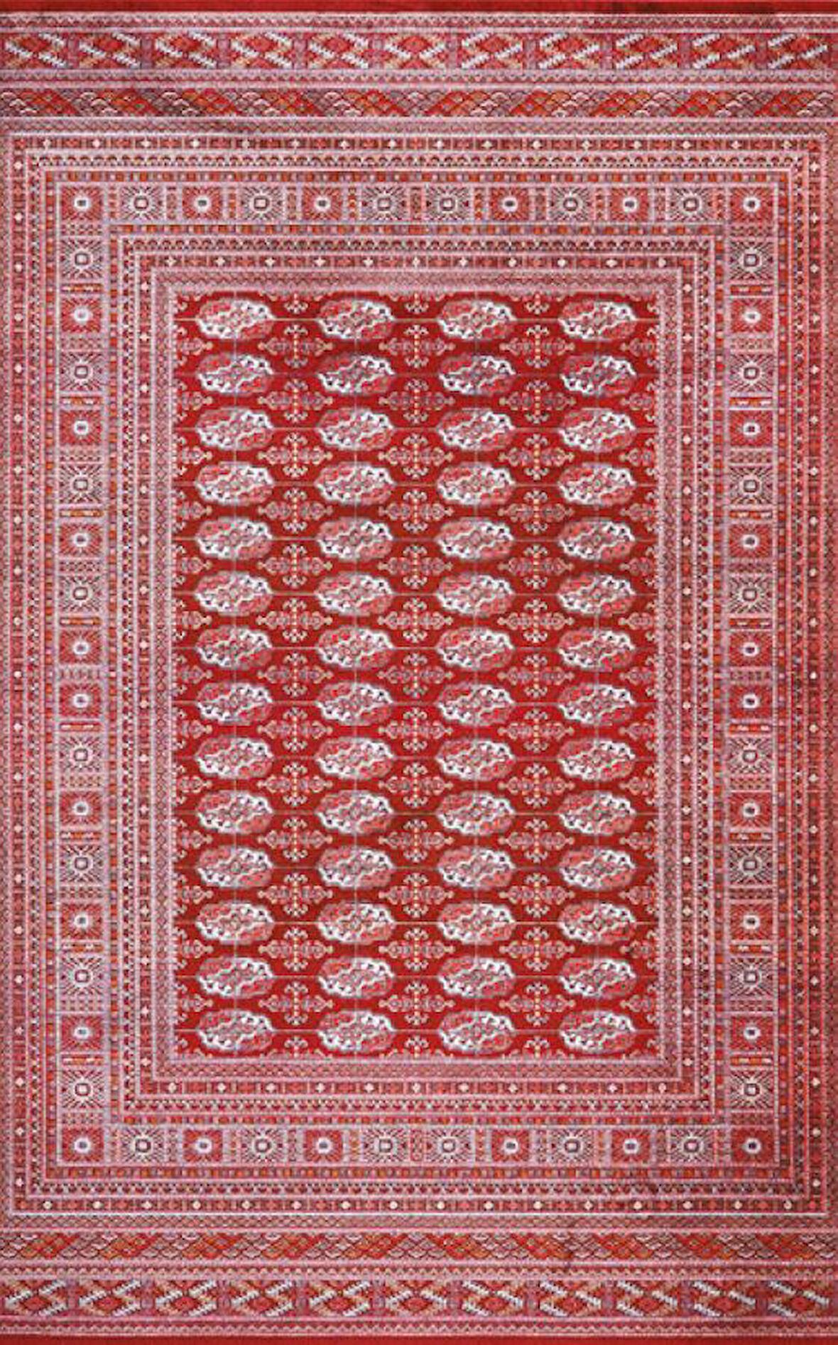 Gabardin Halı 7/24 Serisi 0235 Bordo Salon Oturma Yatak Odası Halısı