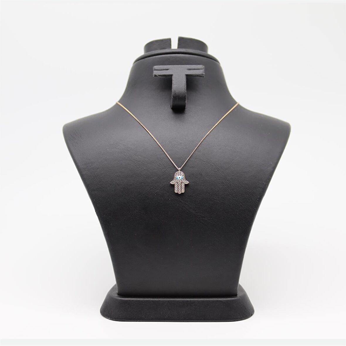 Nazarlıklı Baget Taşlı Minimal Kolye