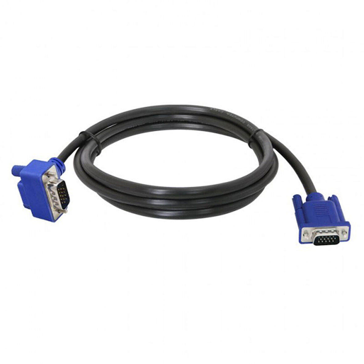 Vga 90 derece kablo 15 pin vga düz ve 90 derce L tipi görüntü kablosu 1.5m