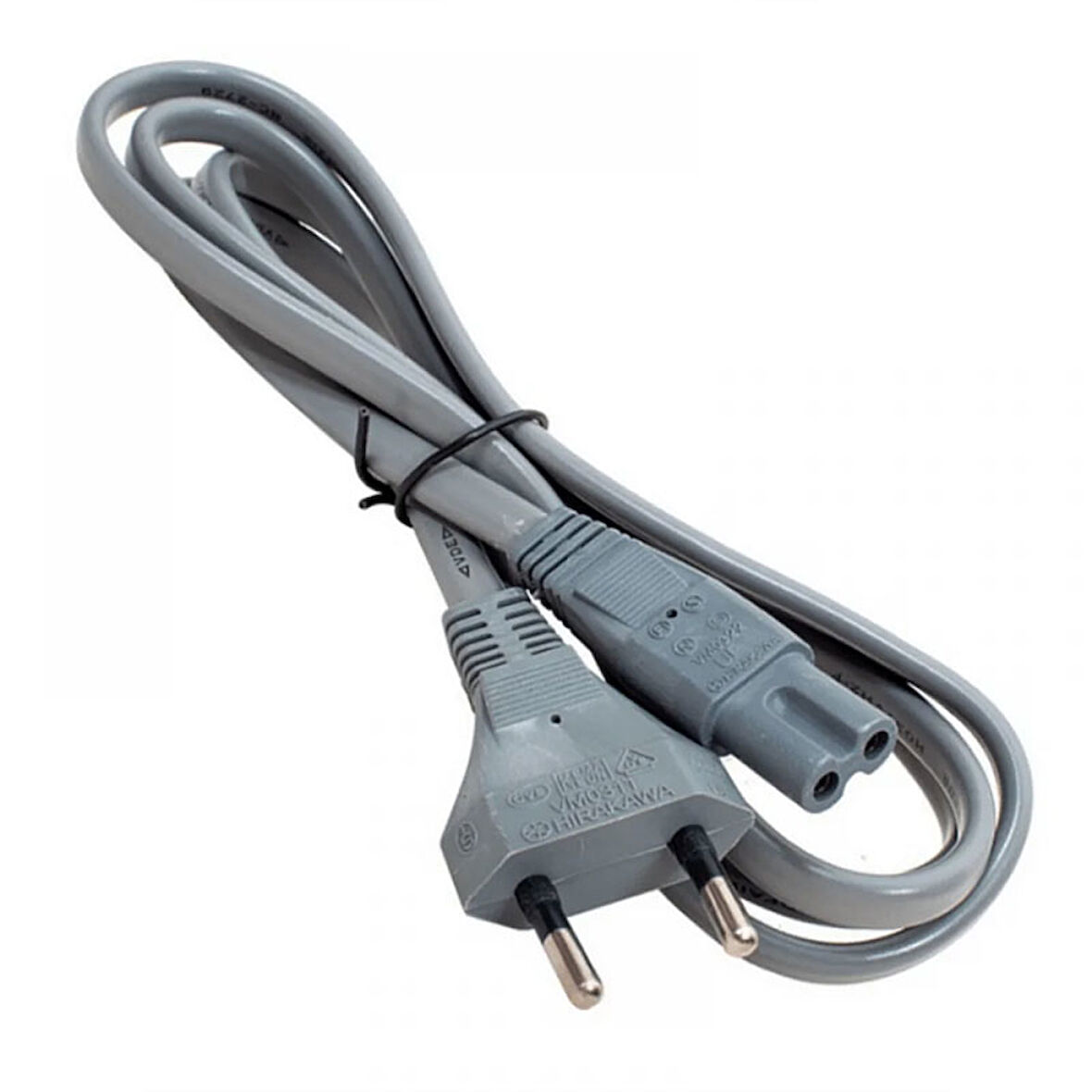 Teyip fişi 2 pinli teyip radyo vb için power kablo 1.30 cm