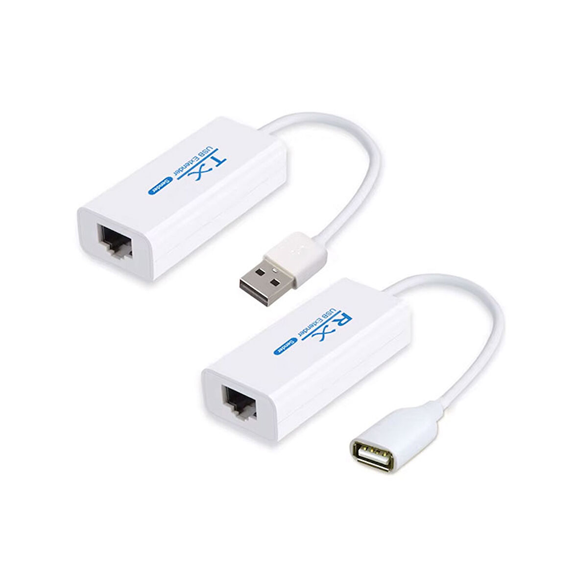 Usb 2.0 to rj45 cat5 cat6 extender 200m ye kadar rj45 ile usb uzatma