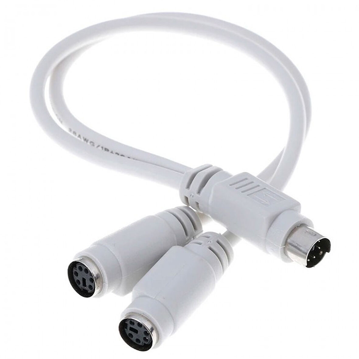 Ps2 çoğaltıcı Y splitter kablo mini din ps2 6 pin splitter kablo