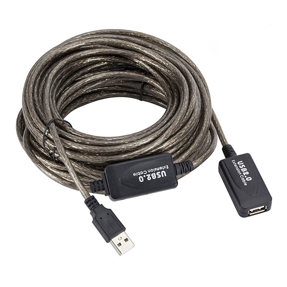 Usb 2.0 uzatma kablosu usb 2.0 güçlendirilmiş extension kablo 15m