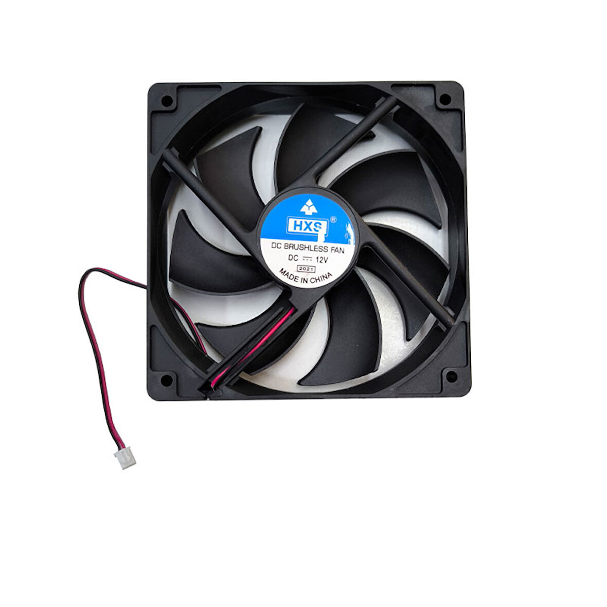 12cm 12v 2 pinli kasa fanı DC 12v 12cmx12cmx2.5cm 2 pinli fan