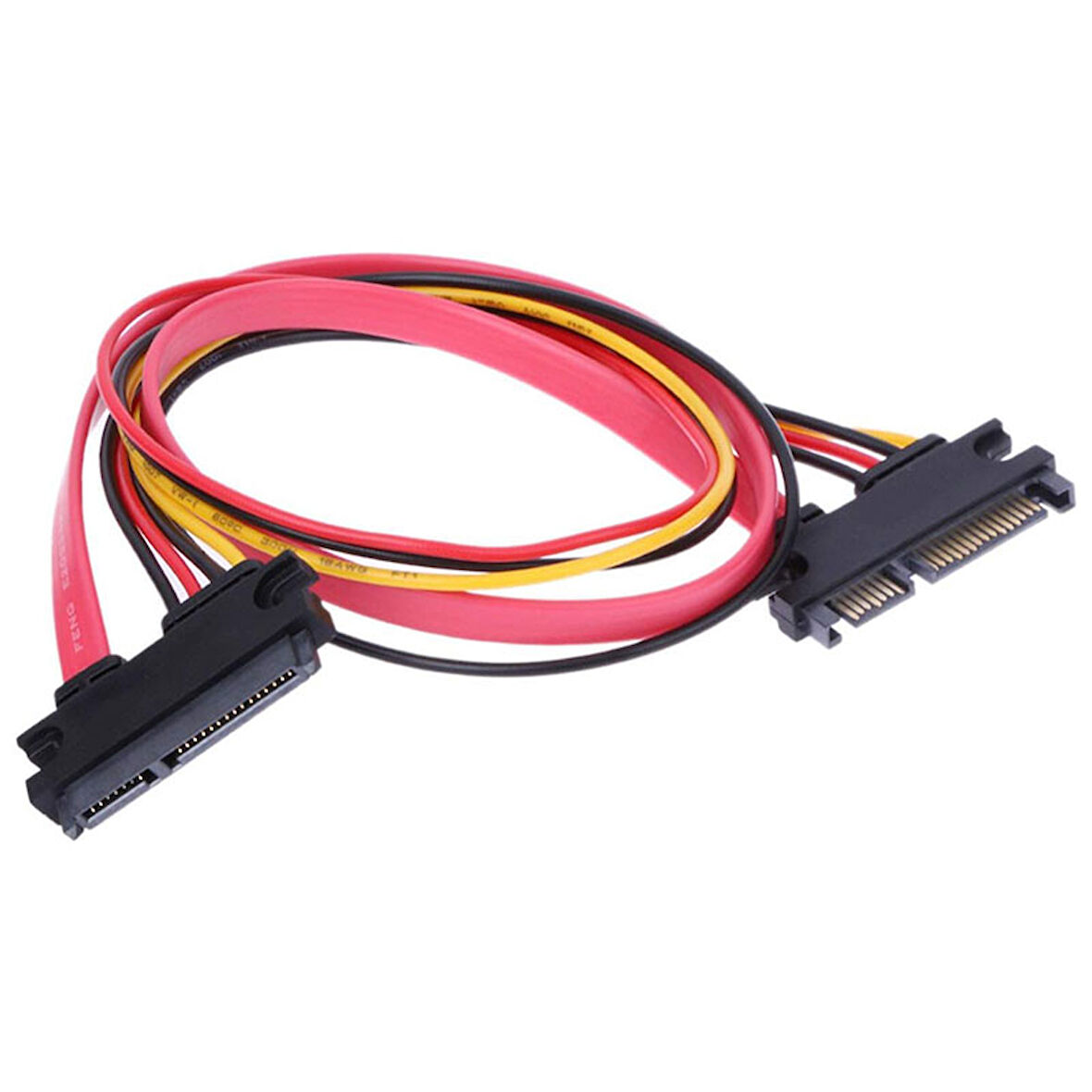 Sata data 22 pin power uzatma kablosu 15+7 Pin sata data power uzatma kablo 1m