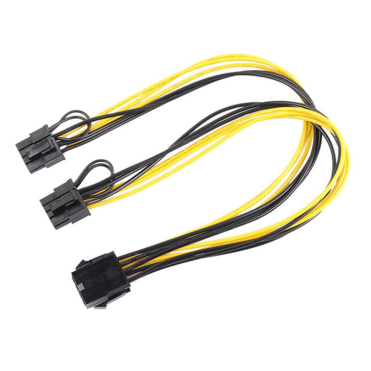 CPU 8Pin to Graphics Video Kartı Çift PCI-E Güç Kaynağı Kablosu 30cm