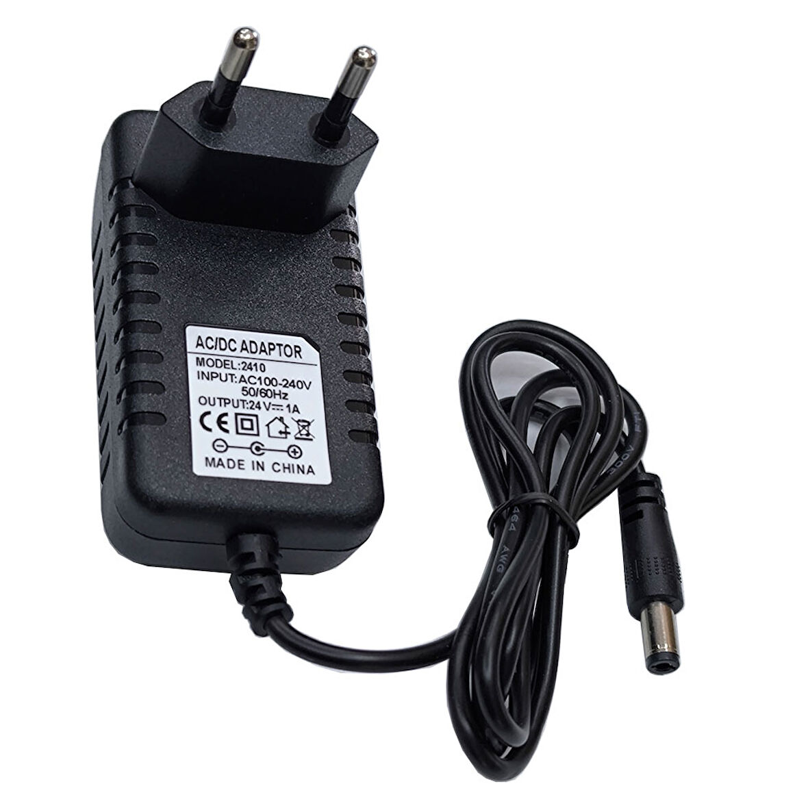24v 1A adaptör 5.5mm*2.5mm standart uç girişli duvar tipi adaptör