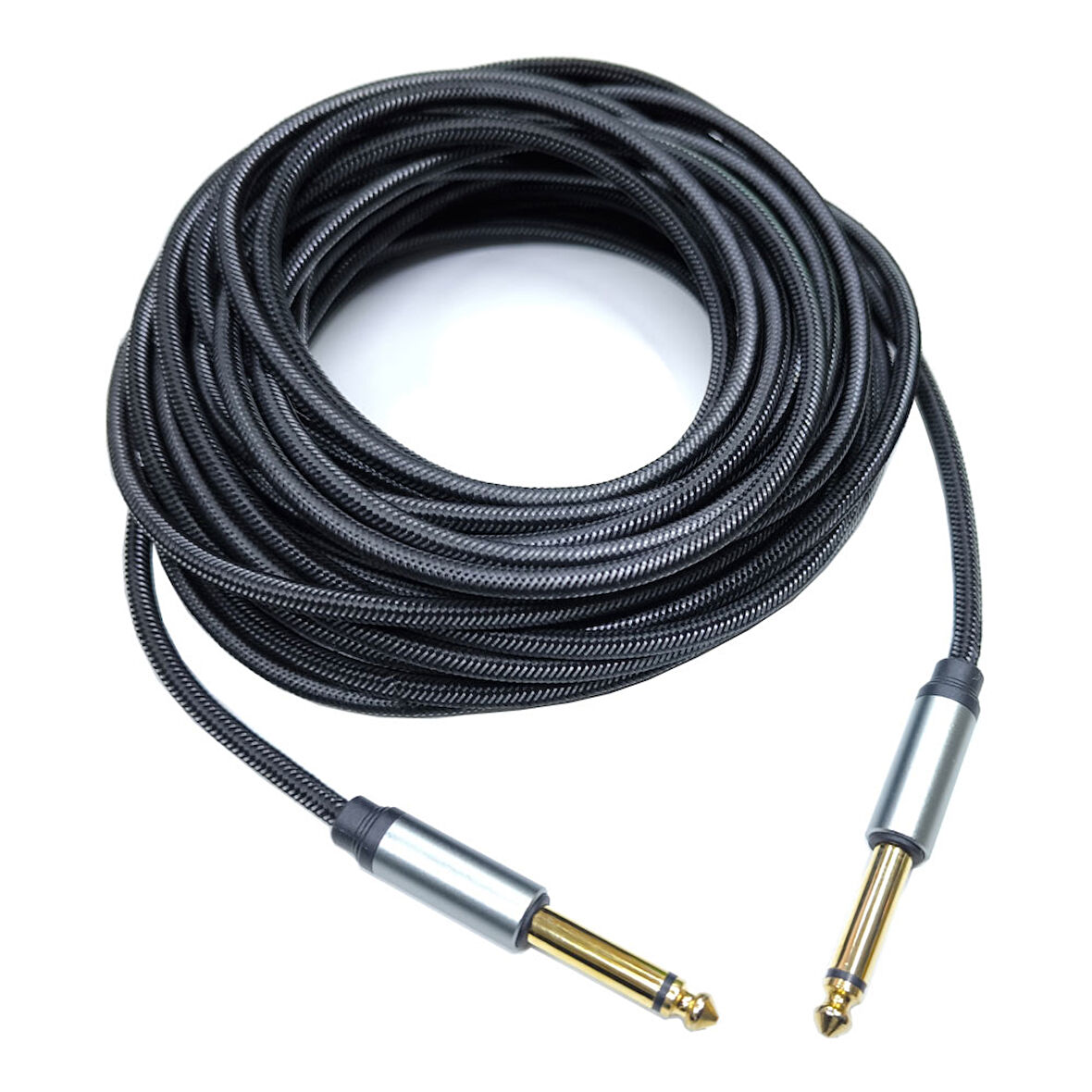 6.3 mm mono Gitar anfi ara bağlantı kablosu TS mono jaklı kablo 10m