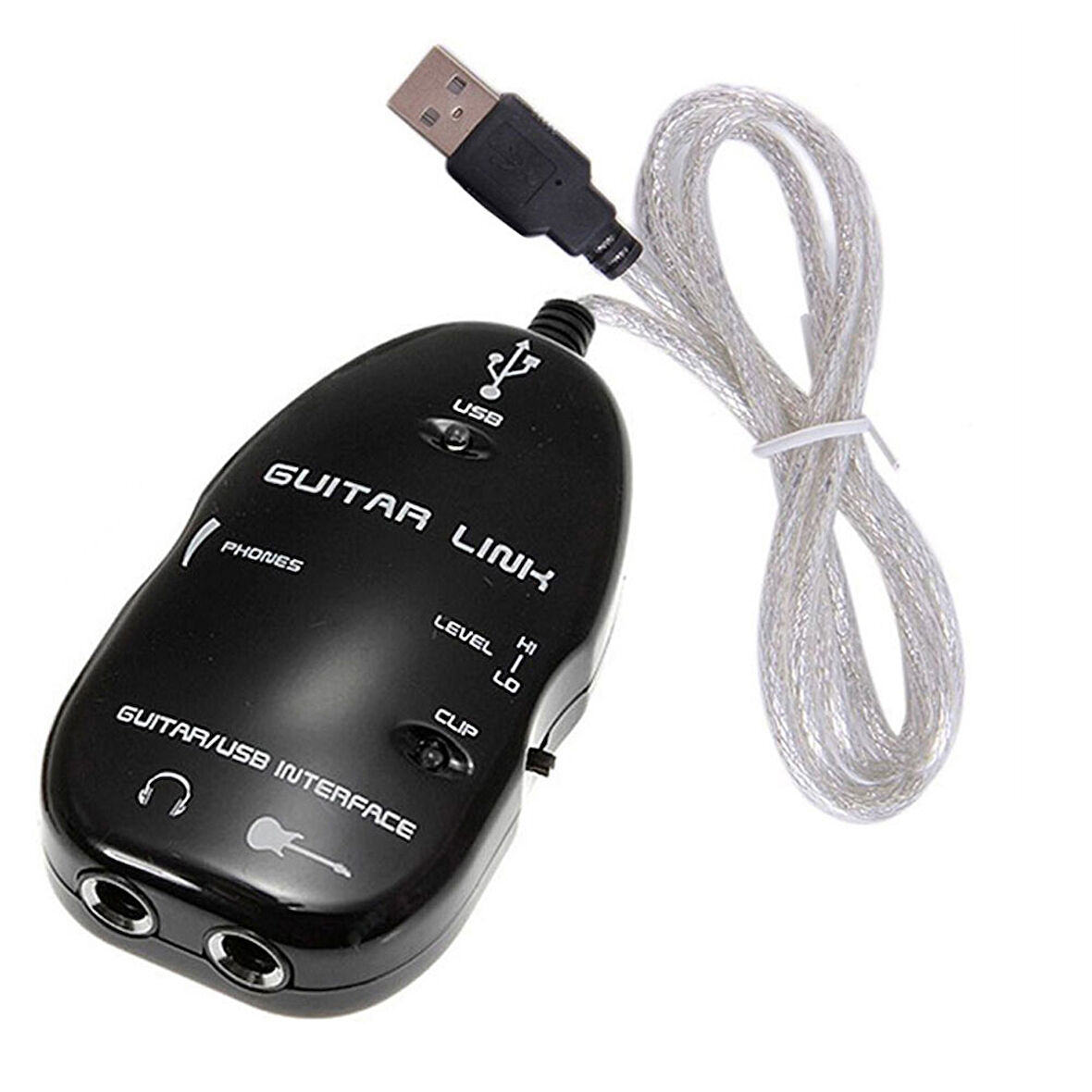 USB Gitar Link Kablosu USB Arayüz Kablosu Ses Bağlantısı PC Kayıt Adaptörü