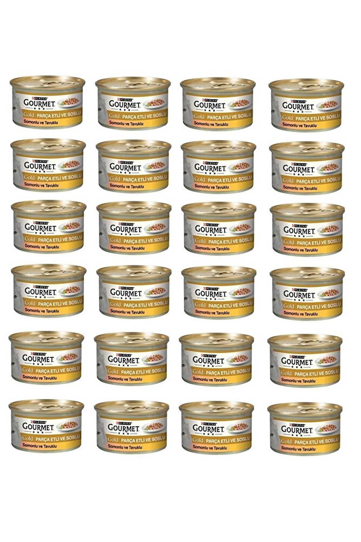 Parça Etli Somon Ve Tavuklu Kedi Konservesi 85 Gr. X 24 Adet