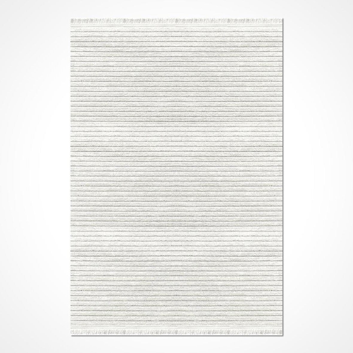Beyaz Kaymaz Tabanlı Pamuk Dokuma Kilim