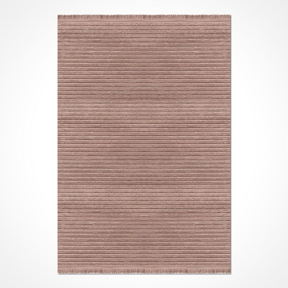 Kahverengi Kaymaz Tabanlı Pamuk Dokuma Kilim