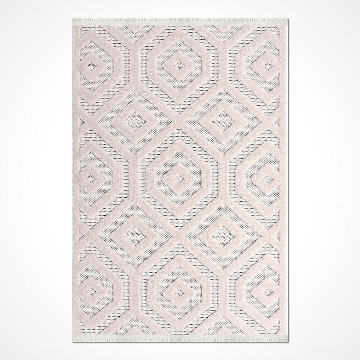 Geometrik Desen Bukle Modern Halı