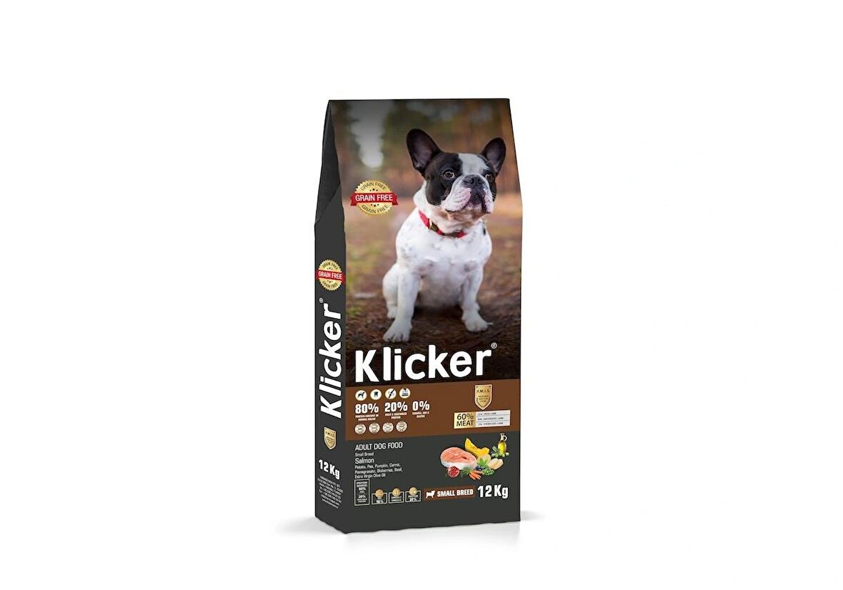 KLICKER MİNİ ORTA IRK YETİŞKİN KÖPEK KURU MAMASI SOMONLU
