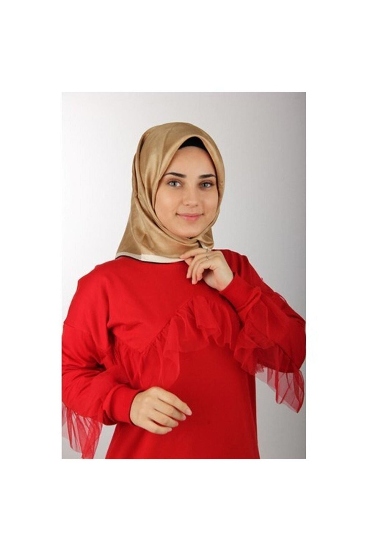 Vizon Ipek Krep Saten Eşarp 7208701-313