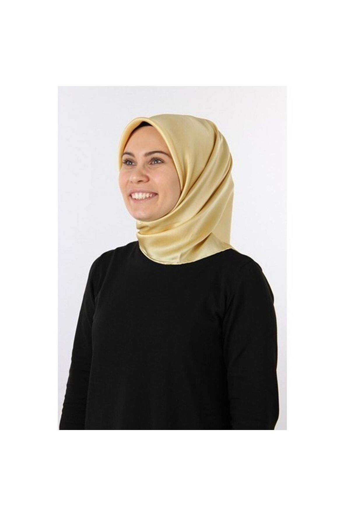Aker 90x90 Sarı Taşlanmış Düz Ipek Eşarp 7747758 - 363