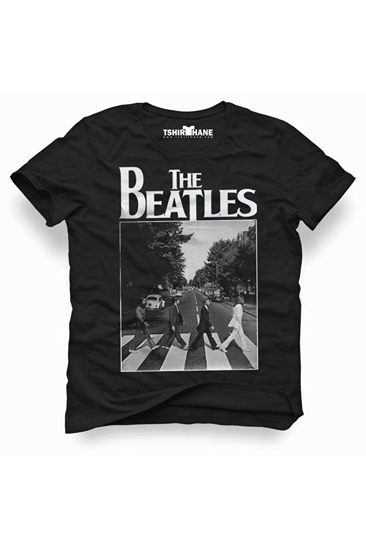 Tshirthane The Beatles Siyah Erkek Tshirt