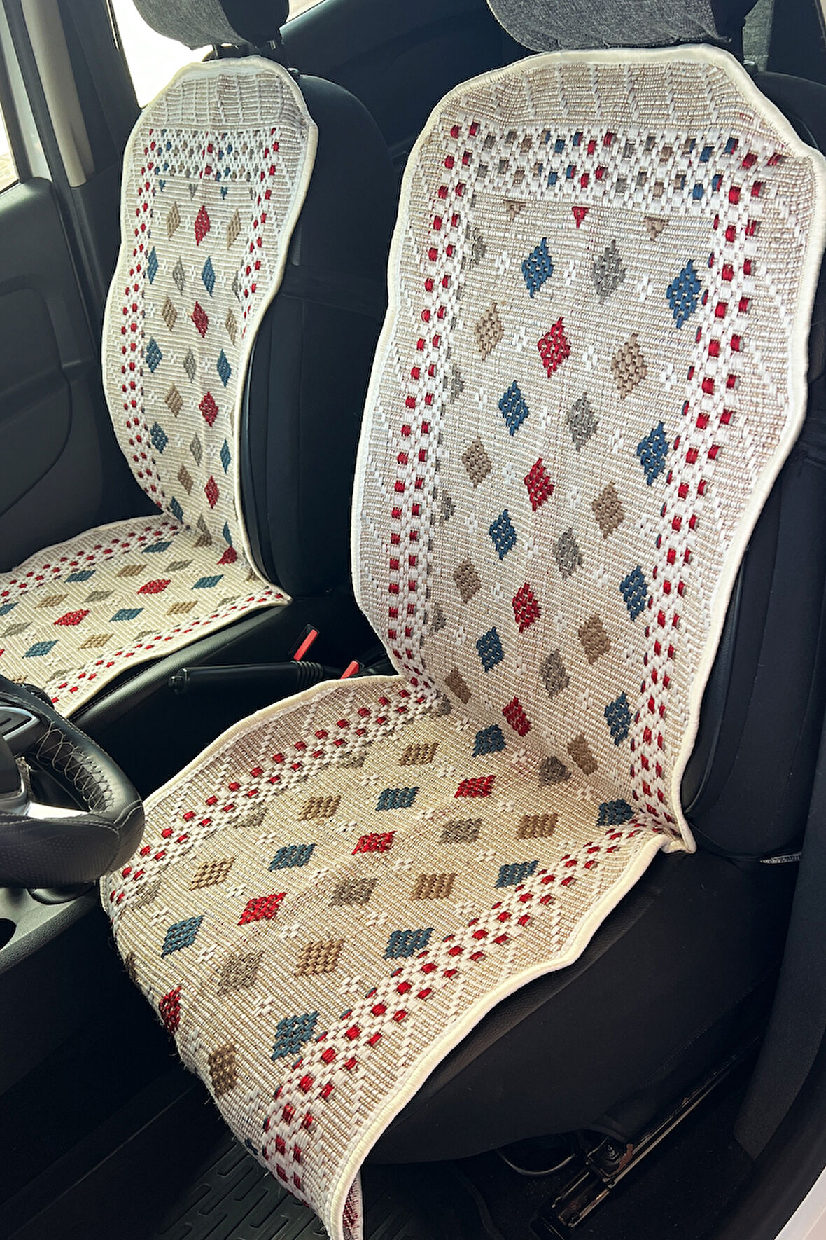 Oto Koltuk Kılıf Kilim 3 Parça Set Terletmez Jüt İplik Dokuma Universal